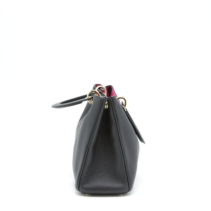 Dior Diorissimo Grained Leather Black/ Fushia