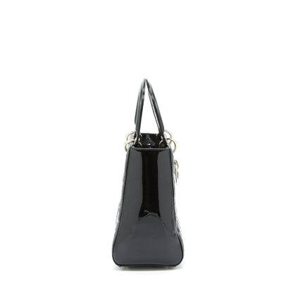 Dior Medium Lady Dior Patent Black