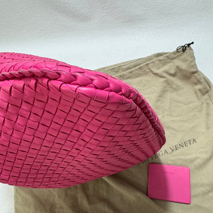 Bottega Veneta Veneta Hobo Medium Fuchsia Pink Intrecciato Leather Bag 47cm