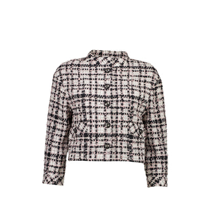 Chanel 20P Size 34 Jacket Tweed Black/White/Ecru/Pink