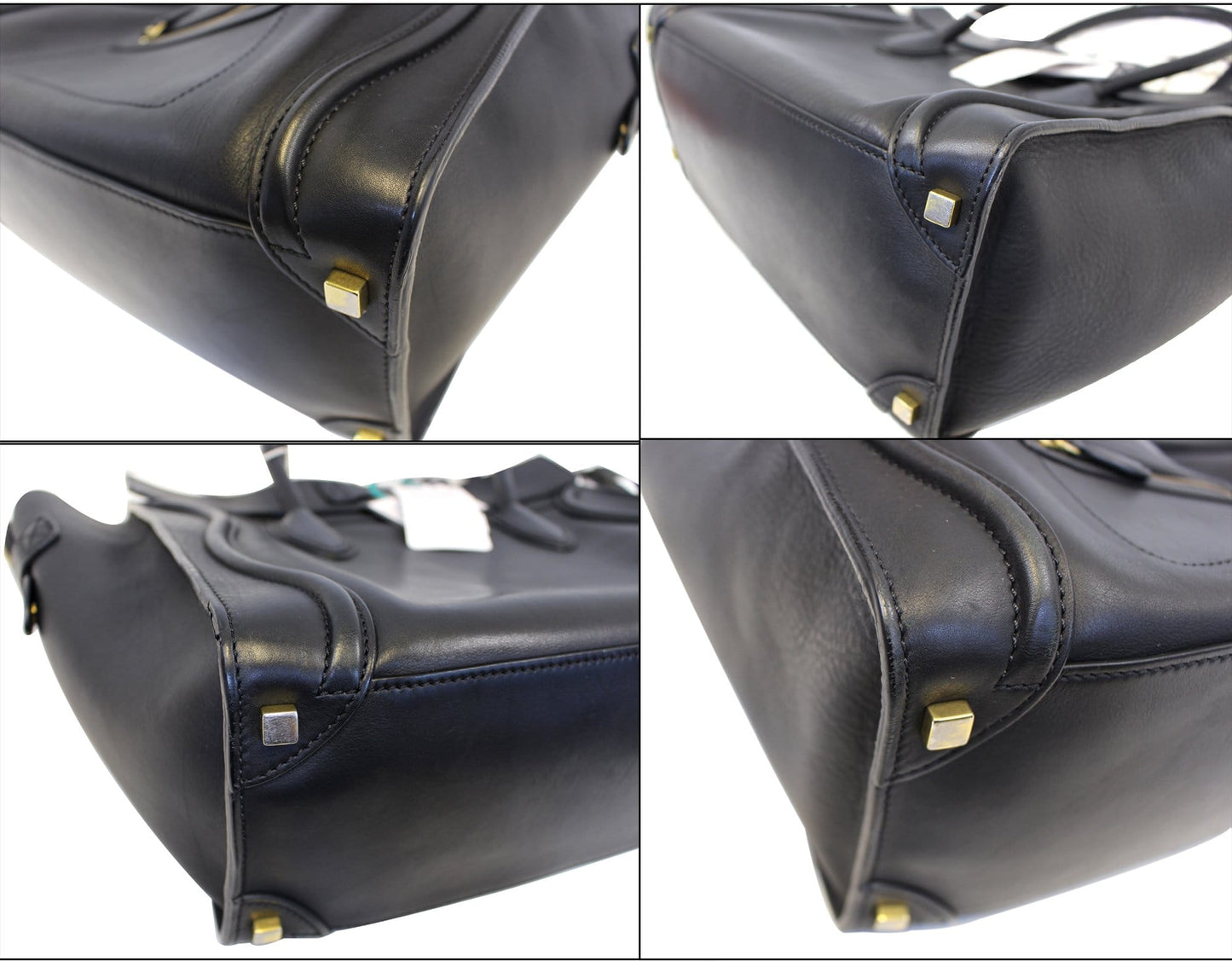 CELINE Medium Phantom Luggage Calfskin Leather Tote Bag Black