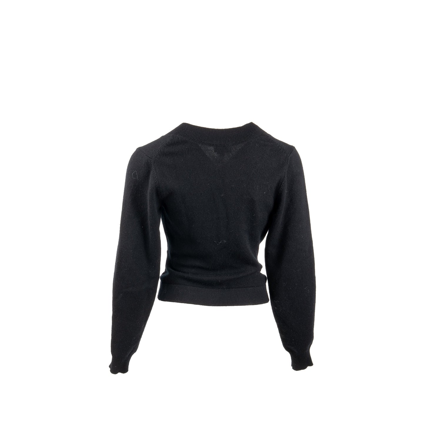 Chanel Size 34 Crystal Button Cardigan Cashmere Black