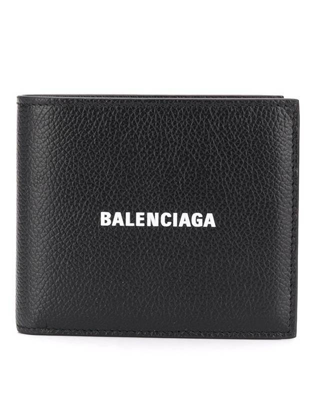 Luxury Balenciaga Trending 2025 Cash Square Folded Wallet Black