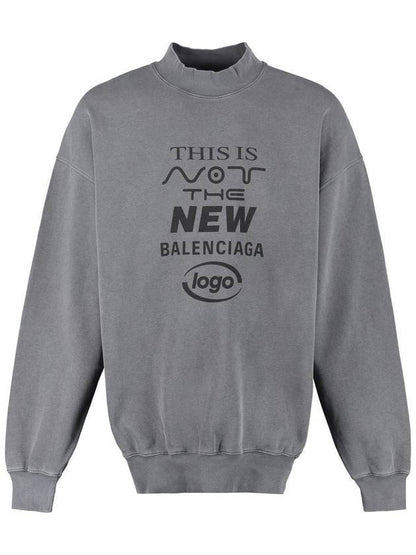 Luxury Balenciaga Trending 2025 This Not Logo Cotton Sweatshirt Black