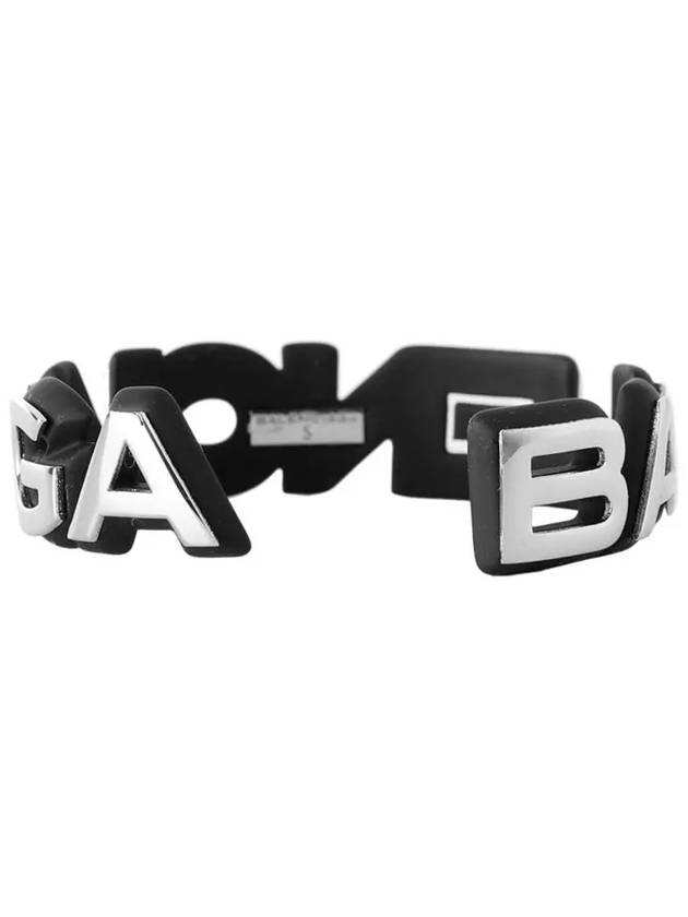 Luxury Balenciaga Trending 2025 Metal Logo Bangle Bracelet Silver