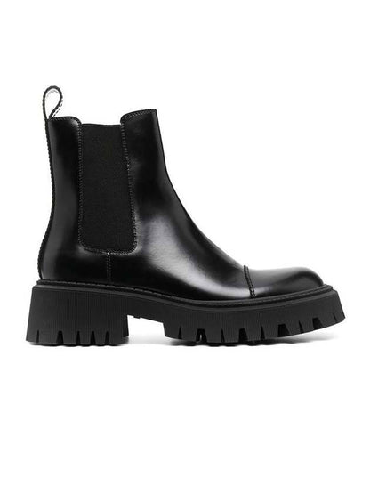 Luxury Balenciaga Trending 2025 Tractor Leather Chelsea Boots Black