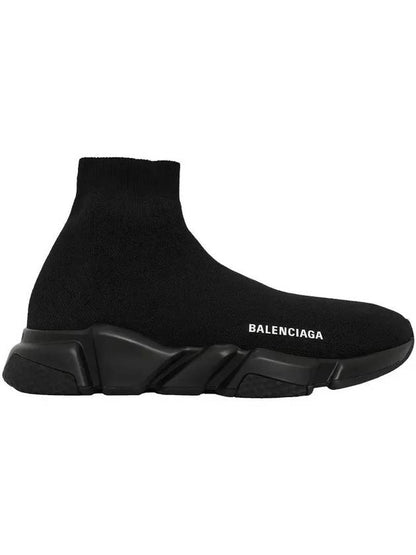 Luxury Balenciaga Trending 2025 Men's Speed Recycle Knit High-Top Sneakers Black