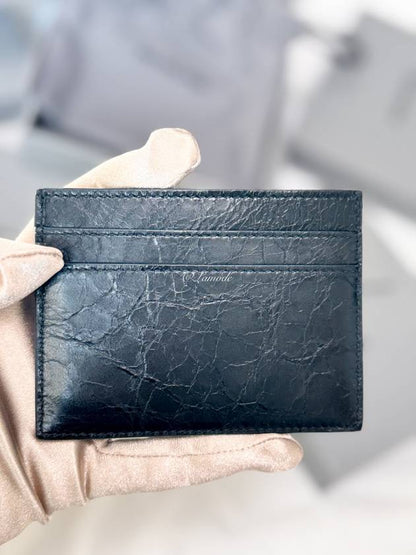 Luxury Balenciaga Trending 2025 Monaco Card Wallet Black