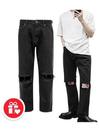 Luxury Balenciaga Trending 2025 Loose Fit Buckle Jeans Black