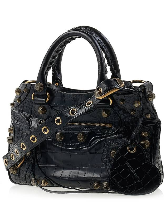 Luxury Balenciaga Trending 2025 Neo Cagole Medium Leather Tote Bag Black