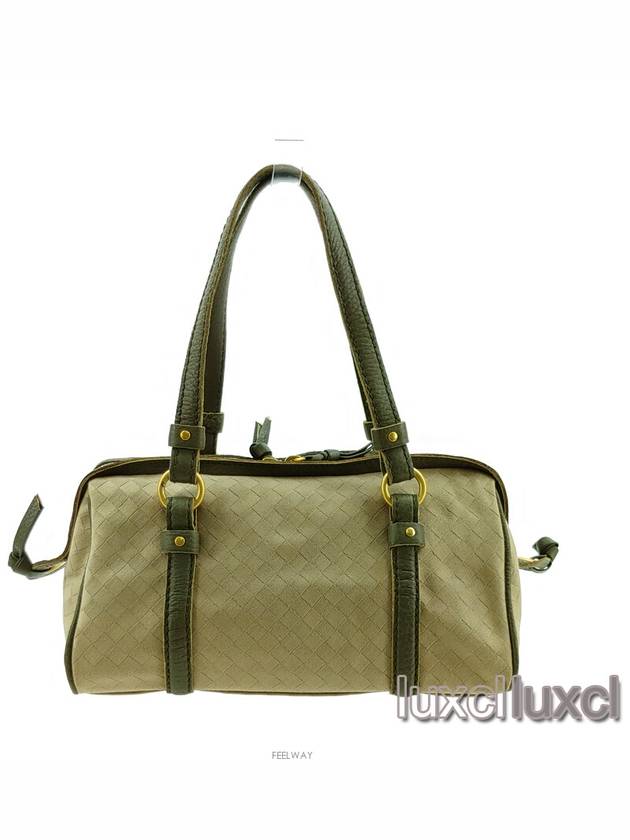 Luxury Bottega Veneta Canvas Vintage Mini Tote Bag