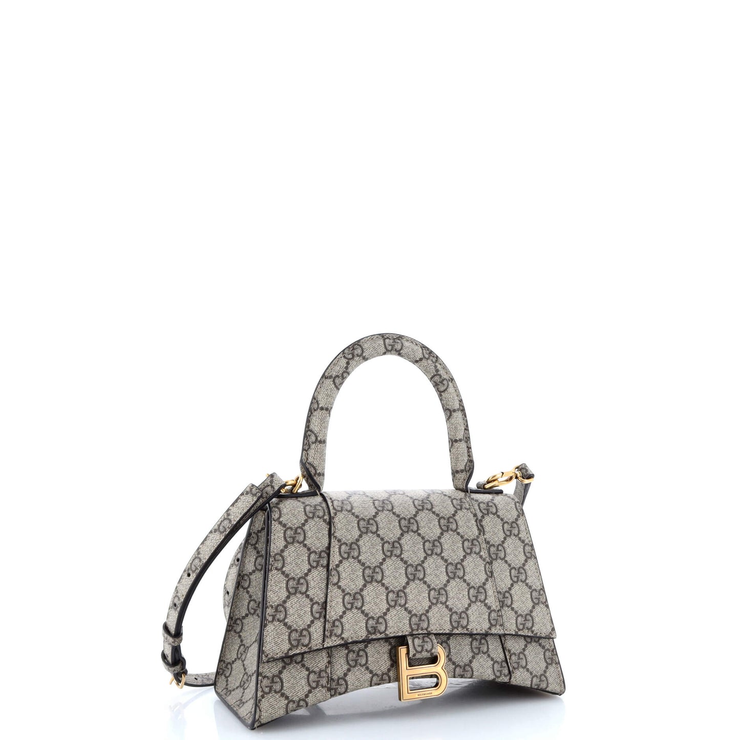 x Luxury Balenciaga Trending 2025 The Hacker Project Hourglass Top Handle Bag GG Coated Canvas Small