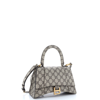 x Luxury Balenciaga Trending 2025 The Hacker Project Hourglass Top Handle Bag GG Coated Canvas Small