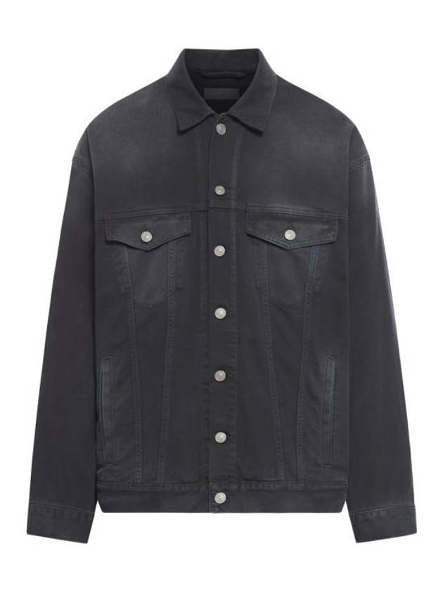 Luxury Balenciaga Trending 2025 Sunbleached Denim Jacket Black