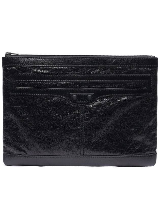 Luxury Balenciaga Trending 2025 Classic Clip Clutch Bag Black