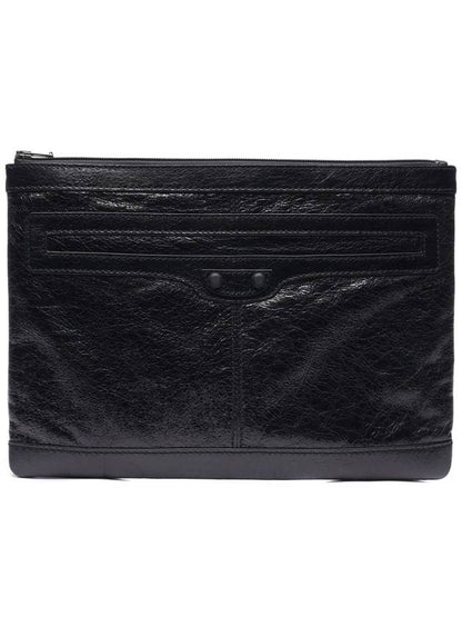 Luxury Balenciaga Trending 2025 Classic Clip Clutch Bag Black