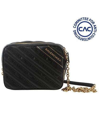 Luxury Balenciaga Trending 2025 Blanket Reporter Chain Cross Bag Black