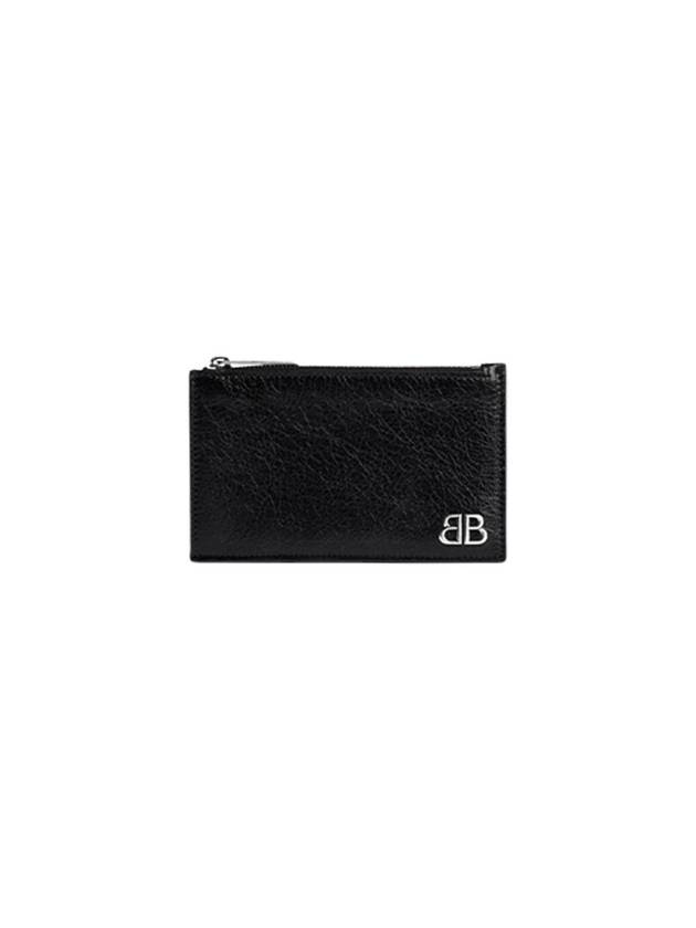 Luxury Balenciaga Trending 2025 Monaco Long Coin Card Wallet Black