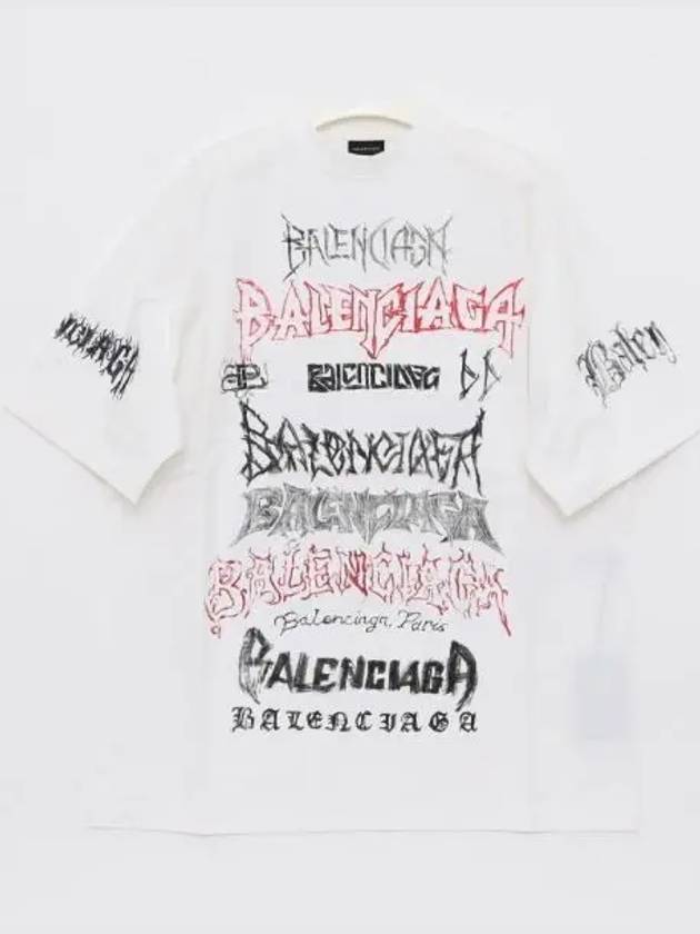 Luxury Balenciaga Trending 2025 Cotton Crew Neck Short Sleeve T-shirt White
