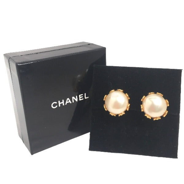 CHANEL Earring Gold Plated, Faux Pearl gold Gold Plated Women