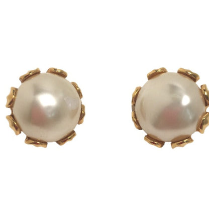 CHANEL Earring Gold Plated, Faux Pearl gold Gold Plated Women