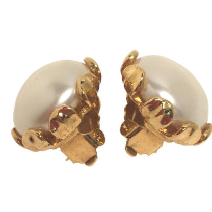 CHANEL Earring Gold Plated, Faux Pearl gold Gold Plated Women