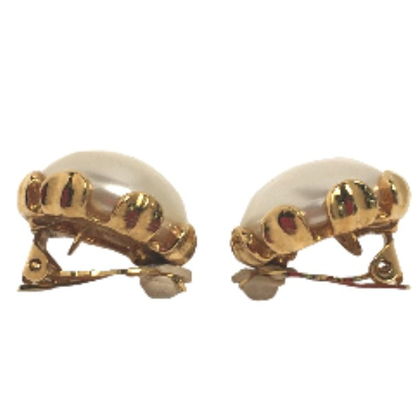 CHANEL Earring Gold Plated, Faux Pearl gold Gold Plated Women