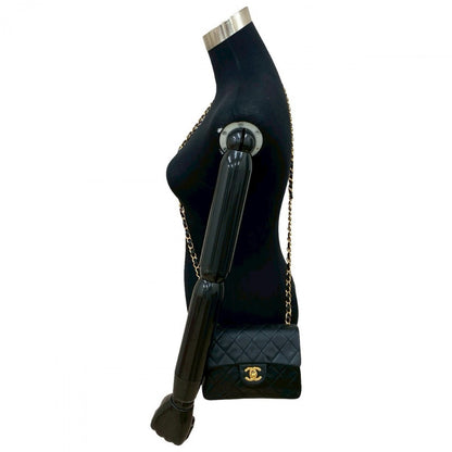 CHANEL Shoulder Bag lambskin black COCO Mark Matrasse Women