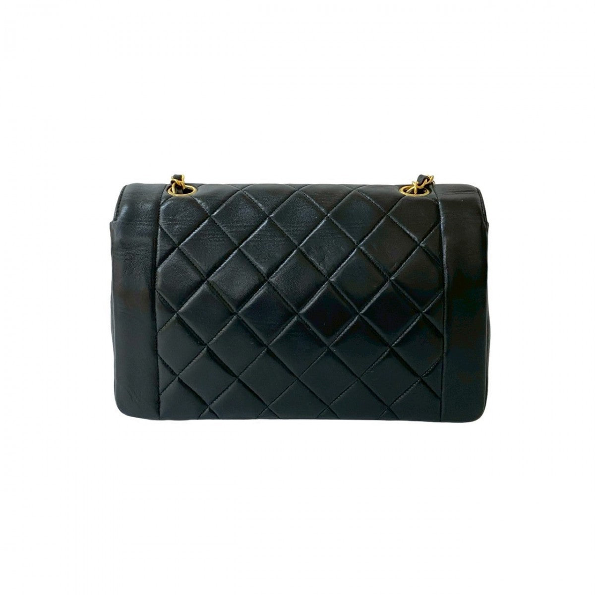 CHANEL Shoulder Bag lambskin black COCO Mark Matrasse Diana Flap Women