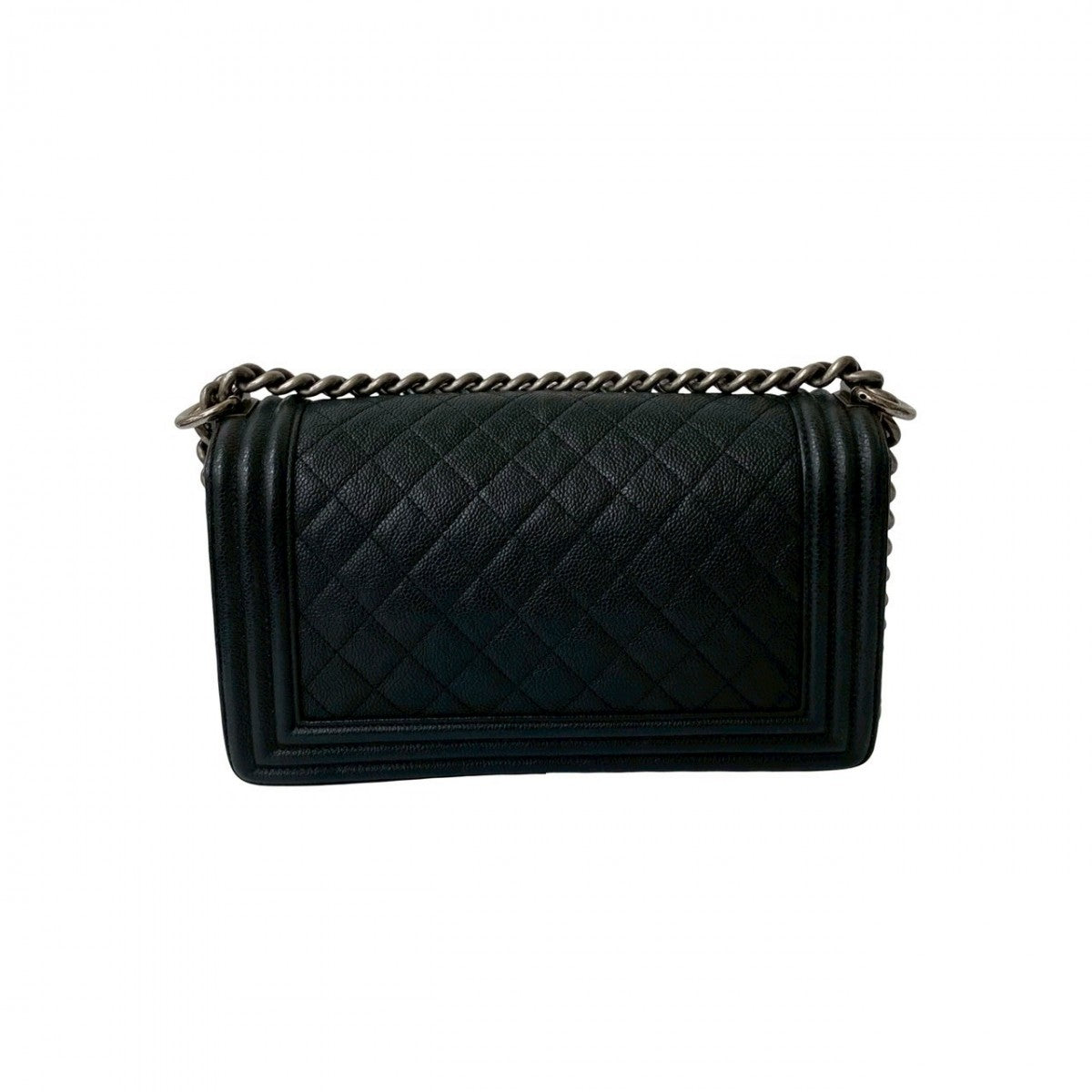 CHANEL Shoulder Bag Matt caviar skin black Boy chanel