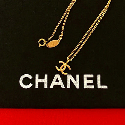 CHANEL Necklace Gold Plated gold COCO Mark Women