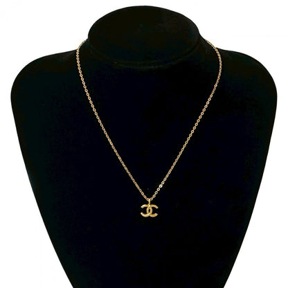 CHANEL Necklace Gold Plated gold COCO Mark Women