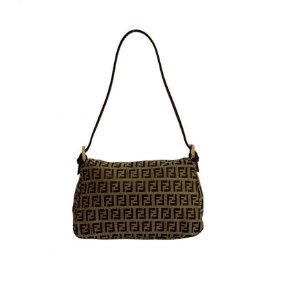 FENDI Handbag canvas Brown Mamma Bucket