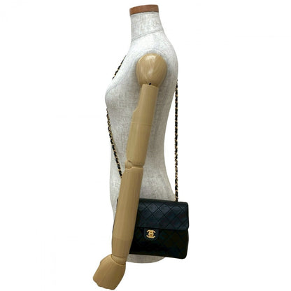 CHANEL Shoulder Bag lambskin black Matrasse