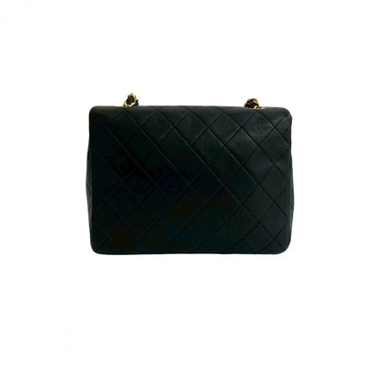 CHANEL Shoulder Bag lambskin black Matrasse