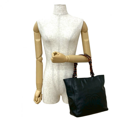 CHANEL Handbag Matt caviar skin black