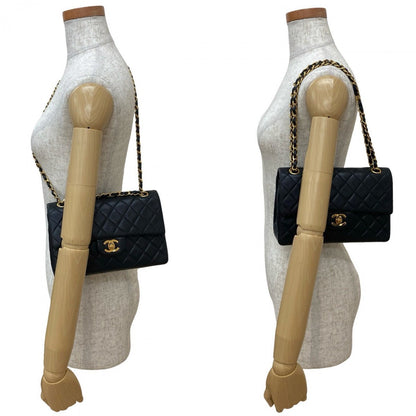 CHANEL Shoulder Bag lambskin black Matrasse