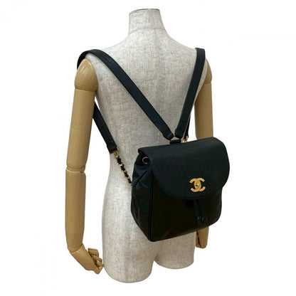 CHANEL Backpack Matt caviar skin black