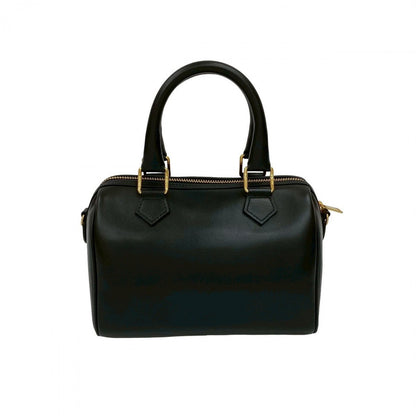 CELINE Shoulder Bag leather black Cuir Triomphe