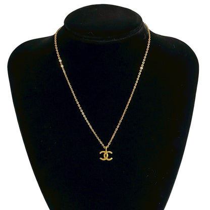 CHANEL Necklace Gold Plated gold