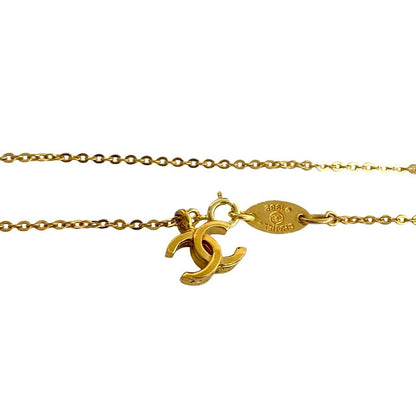 CHANEL Necklace Gold Plated gold