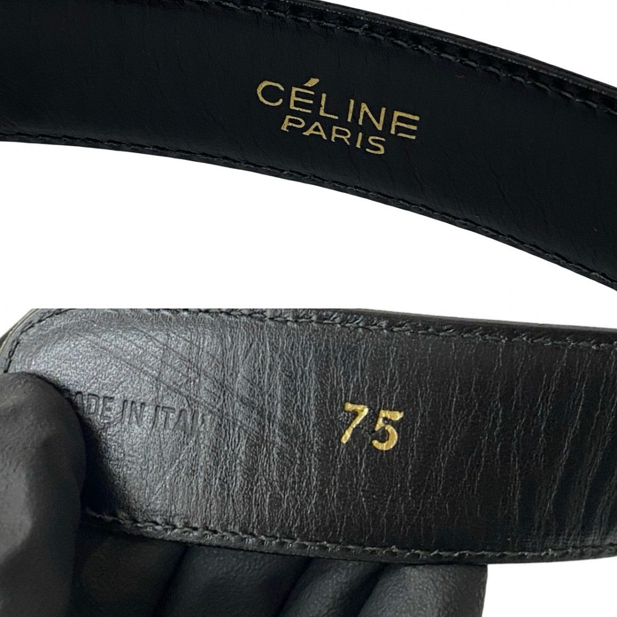 CELINE belt leather black
