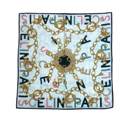CELINE scarf cotton multicolor