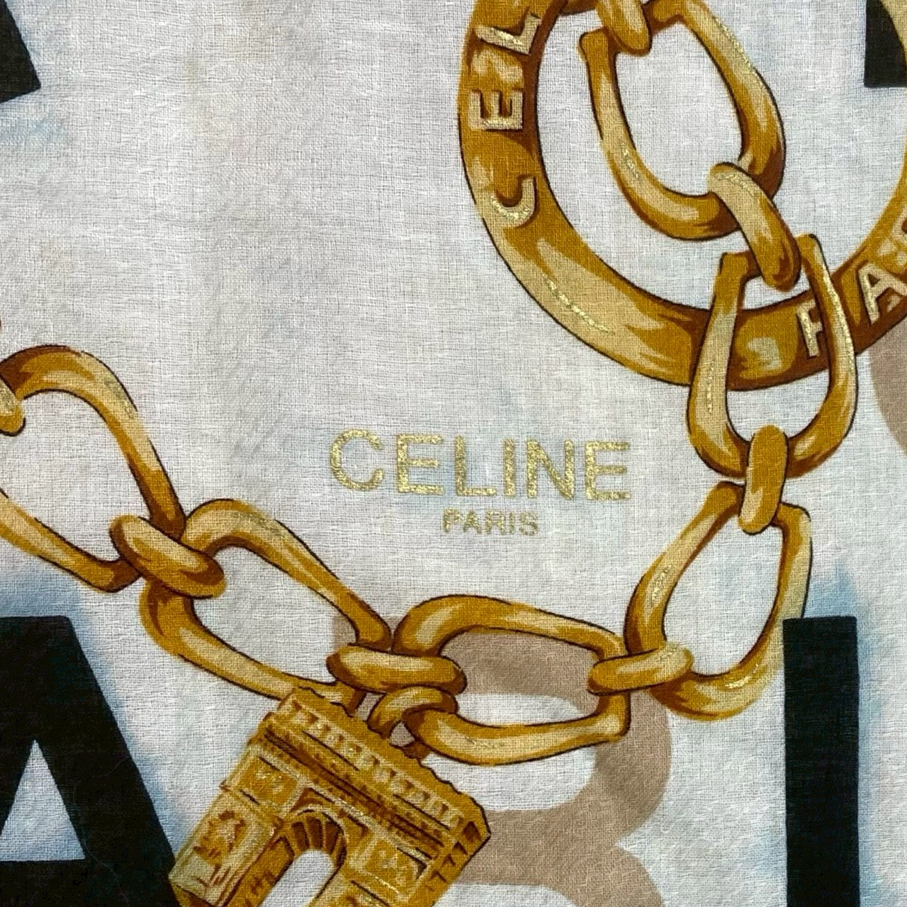 CELINE scarf cotton multicolor