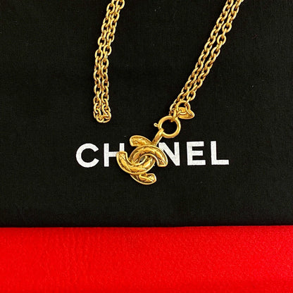 CHANEL Necklace Gold Plated gold