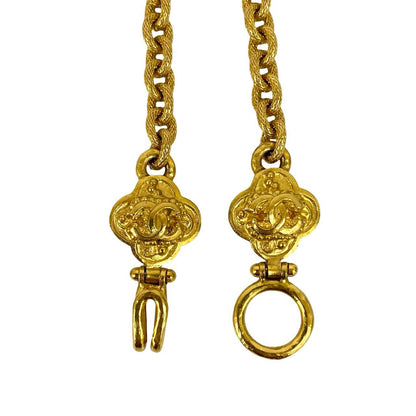 CHANEL Necklace Gold Plated gold