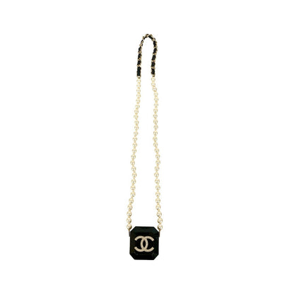 CHANEL Necklace lambskin black