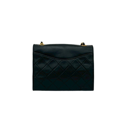 CHANEL Shoulder Bag lambskin black Matrasse