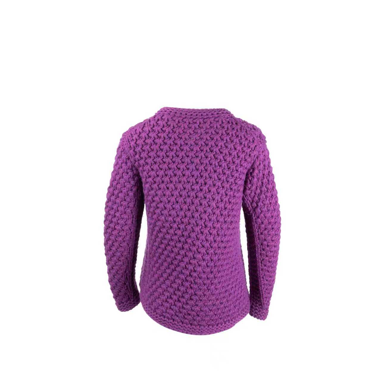 Chanel Size 36 CC Button Knit Jacket ize XS Ensemble Wool/Polyamide Purple (Sell in Set)