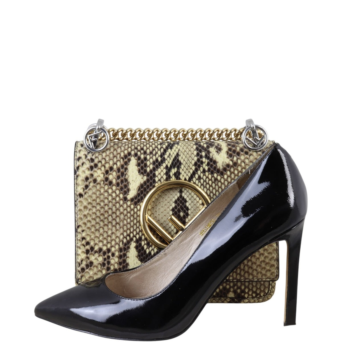 Fendi Kan I Crossbody Small Python